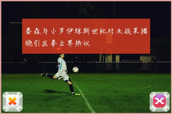 泰森与小罗伊琼斯世纪对决战果揭晓引发拳击界热议